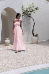 Rosewater Roads Trägerloses Maxikleid Blush