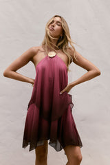 Lost In Wonder Neckholder-Minikleid Pink Ombré