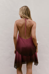 Lost In Wonder Neckholder-Minikleid Pink Ombré