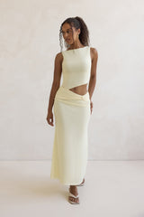 Over And Over Netz-Maxikleid Gelb