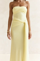 Trägerloses Maxikleid „Follow You“, Gelb