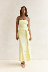 Trägerloses Maxikleid „Follow You“ Gelb