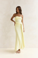 Trägerloses Maxikleid „Follow You“ Gelb