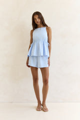 Sonnenliege Sommers Gingham Top Blau