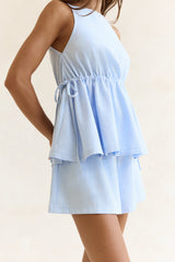 Sonnenliege Sommers Gingham Top Blau