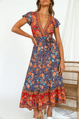 Candid Midikleid Marineblau