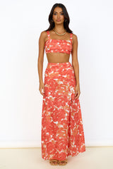 Goldener Maxi-Rock in Orange