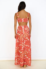 Goldener Maxi-Rock in Orange