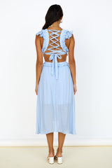 Engelszahlen Maxikleid Blau
