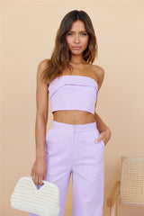 In Hindsight Crop Top Lila