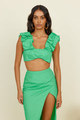 HELLO MOLLY Pixie Fun Crop Top Grün