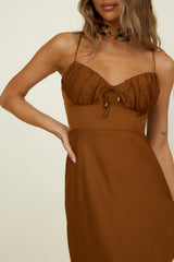 Awakenings Maxikleid Braun