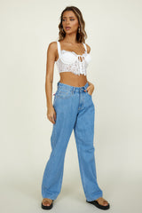 Move With Grace Crop Top Weiß