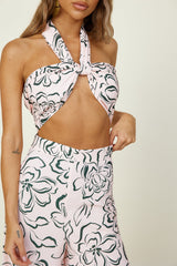 Wait For Me Cropped Top Beige