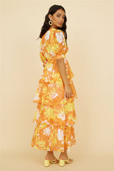Maxikleid Inflorescence Gelb