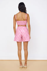 Geheimnisse des Sommers Crop Top Pink