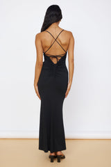 Maxikleid „Pure Delight“ in Schwarz