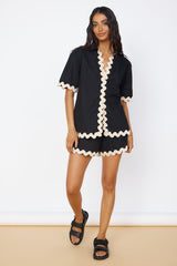 SEVEN WONDERS Harry Shirt Schwarz