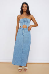 Starlit Symphony Maxirock Jeansstoff