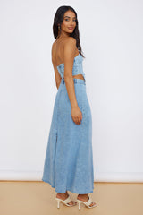 Starlit Symphony bauchfreies Jeans-Top