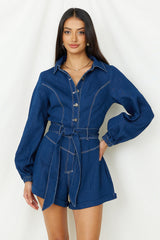 Tell It All Strampler Denim