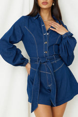 Tell It All Strampler Denim