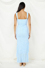 Zeitloses Maxi-Kleid Blau
