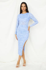 Sudden Moments Midikleid Blau