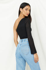 Hand On My Heart Crop Top Schwarz