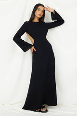 SNDYS Dahlia Maxikleid Schwarz