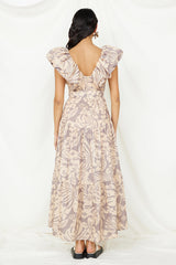 Himmlisches Paradies Maxi-Kleid Beige