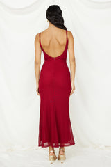 Take Me To Dinner Maxikleid Weinrot