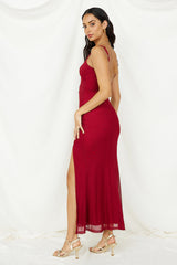 Take Me To Dinner Maxikleid Weinrot