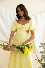 Maxikleid "Back From Florence" Gelb