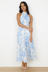 Maxikleid mit Neckholder "Showing Emotions" Blau