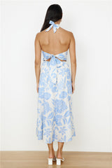 Maxikleid mit Neckholder "Showing Emotions" Blau