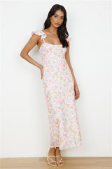 Fall Into Place Maxikleid Pink
