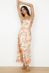 Erdzeichen Maxikleid Orange