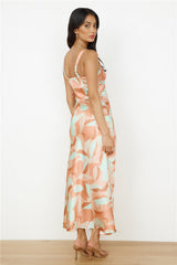 Erdzeichen Maxikleid Orange
