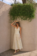 Limoncello Halter Maxikleid Gelb