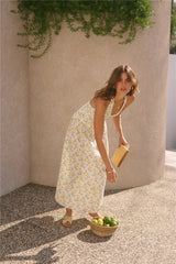Limoncello Halter Maxikleid Gelb