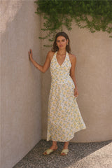 Limoncello Halter Maxikleid Gelb