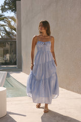 Sonnenbaden Maxikleid Blau