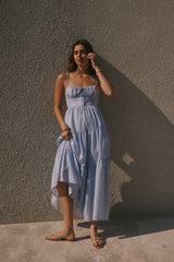 Sonnenbaden Maxikleid Blau