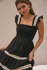 Monica Maxikleid Schwarz