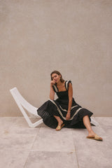 Monica Maxikleid Schwarz