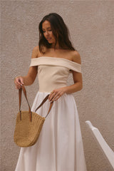 Sophisticated Nights Maxikleid mit Bubble-Saum Weiß
