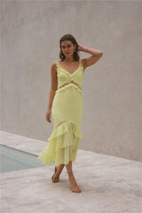Maxikleid „Dance Away“ Gelb