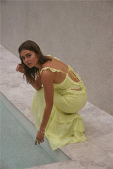 Maxikleid „Dance Away“ Gelb