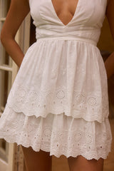 Mini-Kleid „Dreaming of Us“ Weiß